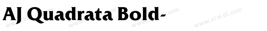 AJ Quadrata Bold字体转换